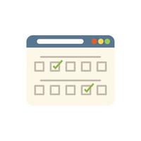 Web mark test icon flat vector. School exam vector