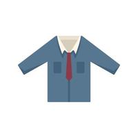 Academic shirt icon flat vector. Fashion suit vector