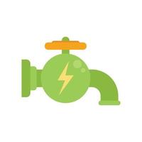 Water tap energy icon flat vector. Clean power vector