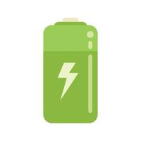 Energetic battery icon flat vector. Eco plant vector