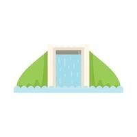 Water fall plant icon flat vector. Power energy vector