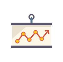 Banner graph icon flat vector. Creative solution vector