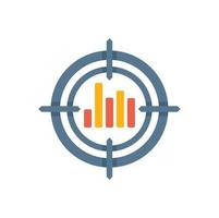 Solution target icon flat vector. Business problem vector