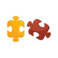 Solution puzzle icon flat vector. Creative business vector