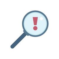 Search solution icon flat vector. Business problem vector