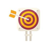 Solution new target icon flat vector. Creative problem vector