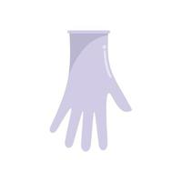 Latex glove icon flat vector. Surgical clean vector