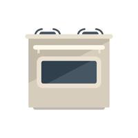 Oven stove icon flat vector. Cooking gas vector