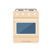 Fire stove icon flat vector. Burner pot vector