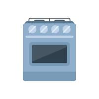 Stove pot icon flat vector. Cooking burner vector