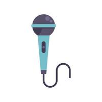 Event microphone icon flat vector. Calendar manager vector