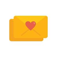 Mail event invitation icon flat vector. Time manager vector