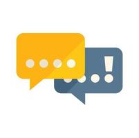 Chat problem solving icon flat vector. Business solution vector