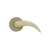 Antique door handle icon flat vector. Knob lock vector