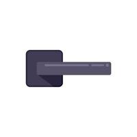 Digital door handle icon flat vector. Knob lock vector