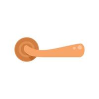 Knocker door handle icon flat vector. Knob lock vector