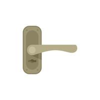 Door handle key icon flat vector. Knob lock vector