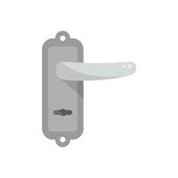 Door handle lock icon flat vector. Knob latch vector