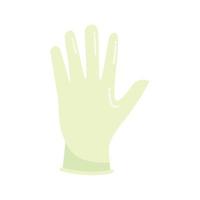 Medical glove icon flat vector. Hand latex vector