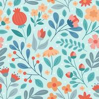 Flower And Floral Seamless Pattern Background vector