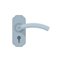 Door handle keyhole icon flat vector. Knob lock vector