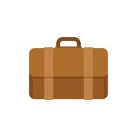 Briefcase icon flat vector. Work bag vector