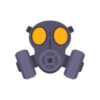 Stencil gas mask icon flat vector. Chemical air vector