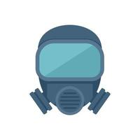 Hazard gas mask icon flat vector. Toxic air vector