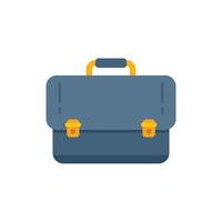 Briefcase bag icon flat vector. Work case vector