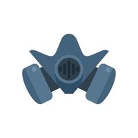 Chemical gas mask icon flat vector. Toxic air vector