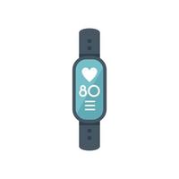 Fitness bracelet icon flat vector. Online patient vector