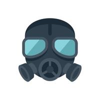 Gas mask terror icon flat vector. Toxic air vector