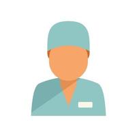 Medicine nurse icon flat vector. Family health vector