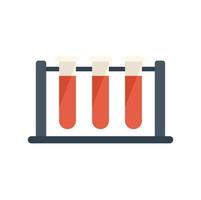 Test tubes stand icon flat vector. Family health vector