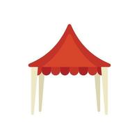 Event tent icon flat vector. Plan manager vector