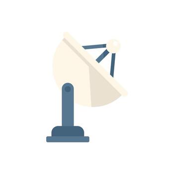 vector plano de icono de control de satélite. centro de televisión