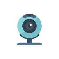 Web camera control icon flat vector. Data system vector