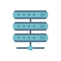 Server data icon flat vector. Business center vector