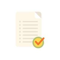 icono de control de papel vector plano. trabajo de pantalla