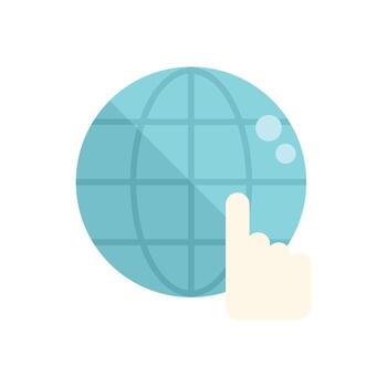 vector plano de icono de control global. centro de la habitación