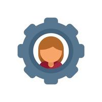 icono de control de engranajes vector plano. centro de datos