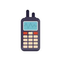 Walkie talkie icon flat vector. Business control vector
