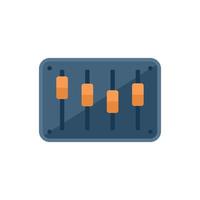 Equalizer device icon flat vector. Data system vector