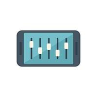 Smartphone control icon flat vector. Work center vector