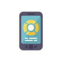 Phone remote control icon flat vector. Work server vector