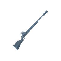 Sniper icon flat vector. Rifle gun