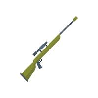 Field sniper icon flat vector. Rifle gun vector