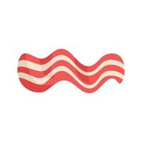 Bacon icon flat vector. Slice meat vector