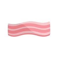 Ham bacon icon flat vector. Slice meat vector