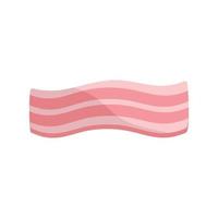 Ham bacon icon flat vector. Slice meat vector